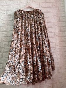 Leopard Print Tiered Maxi Skirt