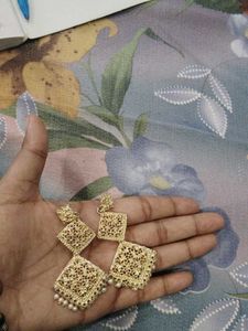 Elegant Gold-Tone Dangle Earrings