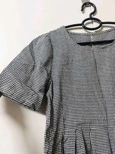 Checked Short-Sleeve Dress