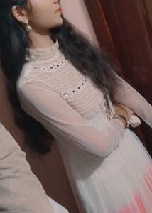 GOWN WITH PEARL WORK