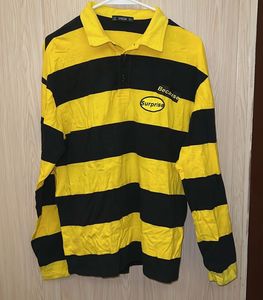 Yellow &amp; Black Striped Polo Shirt