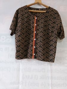 Black Printed Kurta (Women)