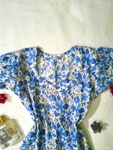 floral Corset back kurti 🦢💙