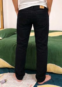 Black Men's (unisex) velvet Jeans