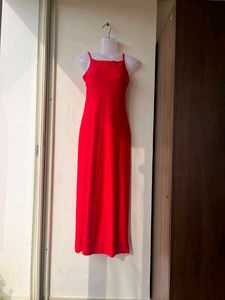 Vibrant Red Bodycon Mini Dress(small)