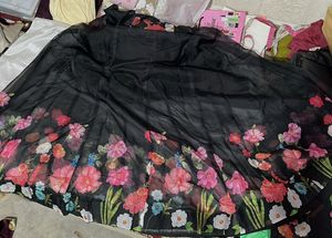Elegant Floral Anarkali Kurta With Duppta