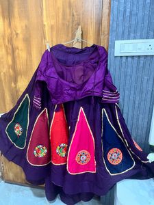 Purple Embroidered Lehenga Choli Set