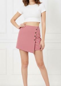 Cute Pink Mini Wrap Skort