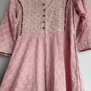 a-line Cotton Kurta with dupatta