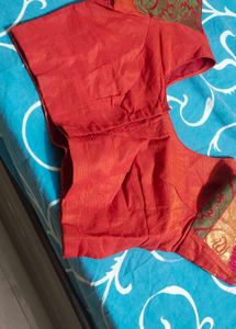 Vibrant Orange Ethnic Blouse