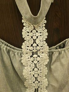 Stylish Grey Off-Shoulder Top with Lace