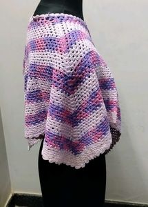 Handmade Crochet Multicolor Dupatta