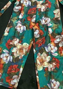 Floral Print Fabric one piece suit