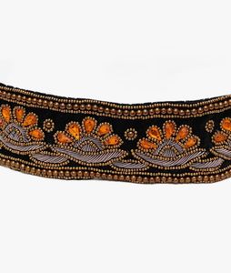 Embellished Black &amp; Orange Belt