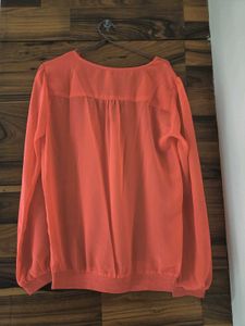 Coral Sheer Blouse