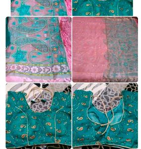 Kanjeevaram SareeAmazing 😍 Pink & Green Saree B