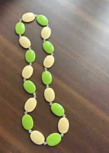 Lime & Cream Statement Necklace