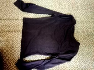 Branded back  Cut-Out Long Sleeve Top