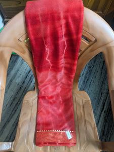 Red Net Saree