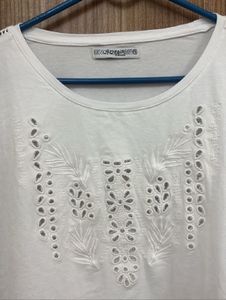 White Embroidered Top