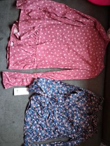 Cute Floral Print Tops - Set of 2