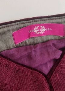 Maroon Embroidered Sherwani Style Kurta