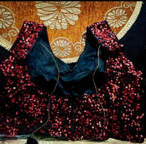 Sparkling Sequin velvet Blouse