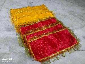 red and yellow Bhagwan Ji chunri