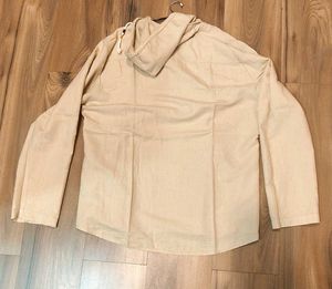 Men's Beige Hooded Jacket