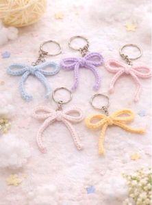 Crochet Bow Keychain - Cute &amp; Colorful