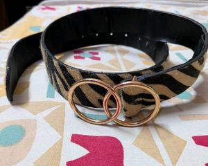 Stylish Zebra Print Belt
