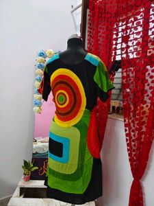 Unique Black Kurta Set with Colorful Print