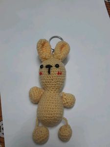 Handmade Crochet Bunny Keychain