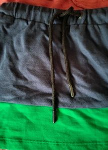 Colorblock Drawstring Skirt