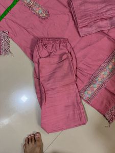 Beautiful Pink Kurta Set with Trousers