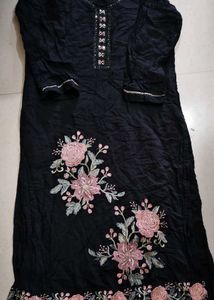 Embroidered Black Kurti