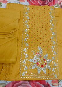 Elegant Embroidered Dress Material