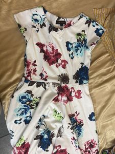 Floral Print Short Sleeve Dress