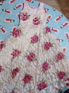 White Floral Frock