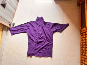 Men's Purple Button-Up Shirt