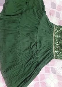 Mehendi Green Peplum Sharara Set