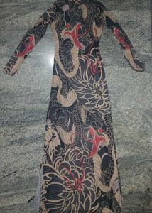NewMe Brown Animal Print Sheath Top
