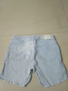 Light Wash Denim Cutoff Shorts