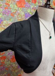 Black Cropped Bolero Jacket/ Shrug  ca