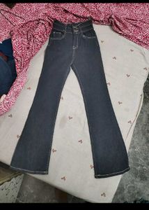 High-Waisted Flared Jeans