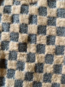 Checkered Fuzzy Sweater