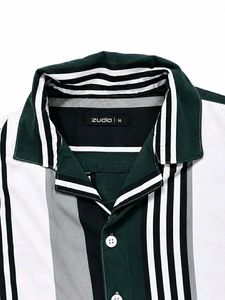 Men's Vertical Stripe Short Sleeve Shirt