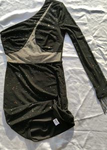 rhinestone Sparkly one Shoulder dress