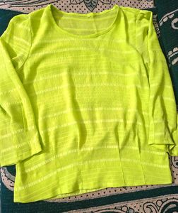Lime Green Textured Top