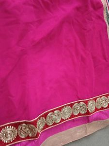 Elegant Pink &amp; Gold Embroidered Kurta Set